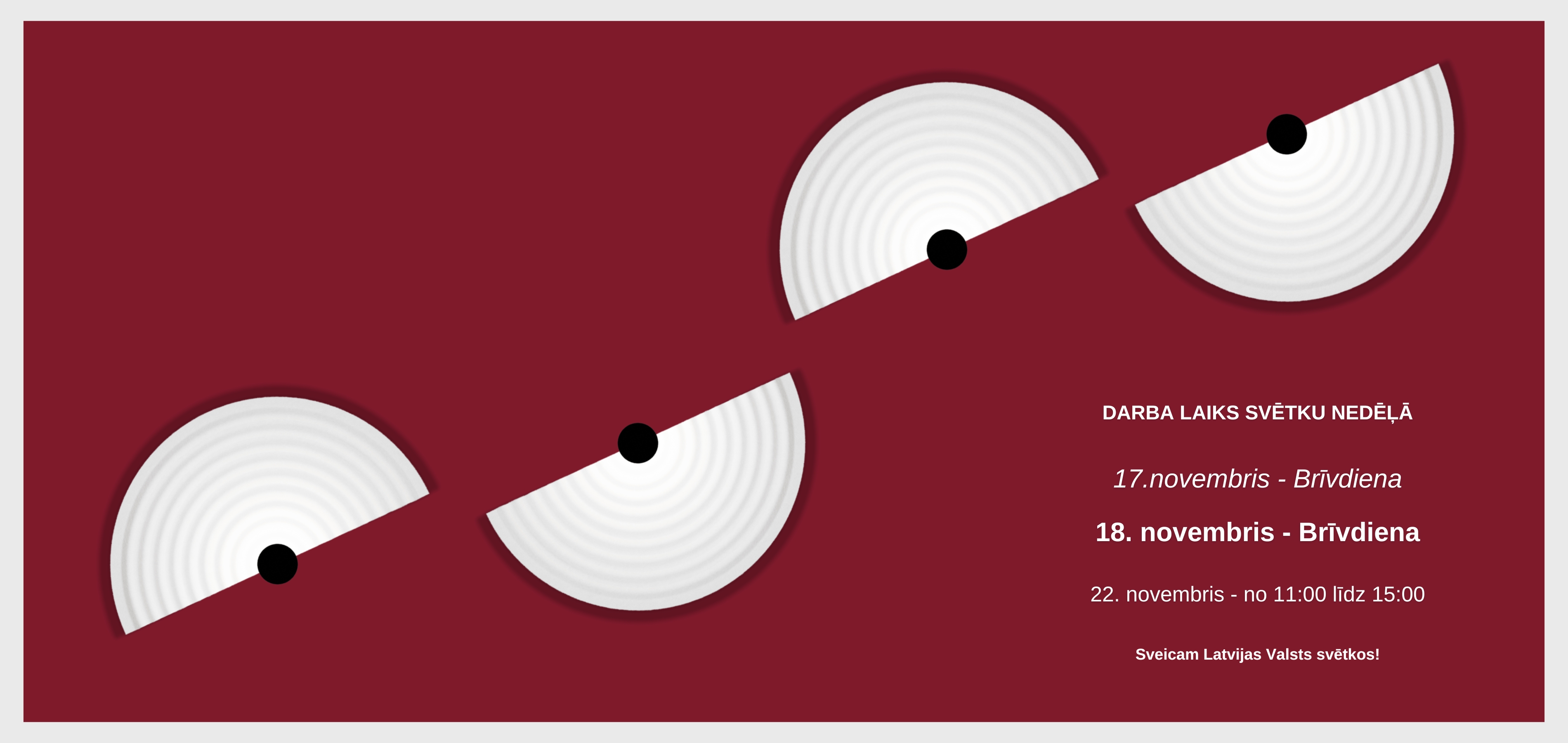 DARBA LAIKS SVĒTKU NEDĒĻĀ DECOLIGHT APGAISMOJUMA SALONS