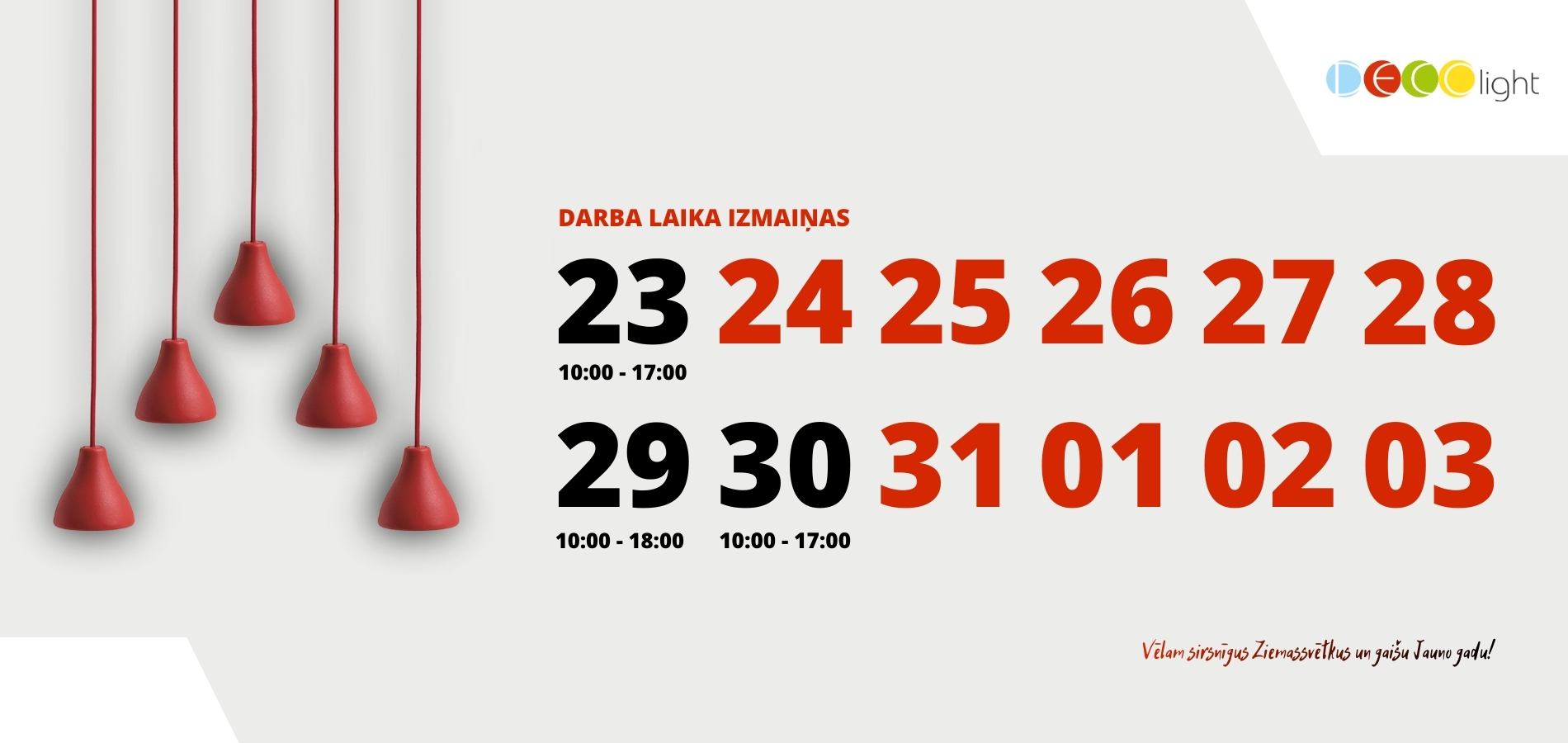 Darba laiks Svētku nedēļā